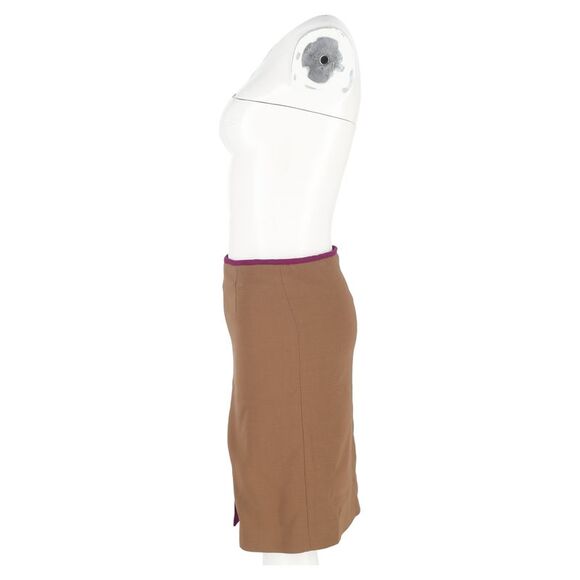 Pre Loved The Row Vintage Pencil Skirt Purple Detail Women brown | ochre Midi - Picture 4 of 6